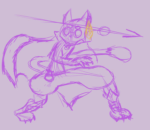 Storm at Night, unfinished D&D character sketch