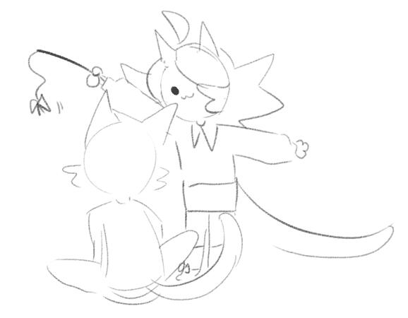 Moshy playing with Storme by Chemosha